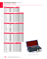 Thumbnail of document Data Sheet - Calibration Weight Set 100 g Range ASTM Class 2